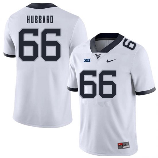 Men's West Virginia Mountaineers NCAA #66 Ja'Quay Hubbard White Authentic Nike Stitched College Football Jersey NB15Q10MY